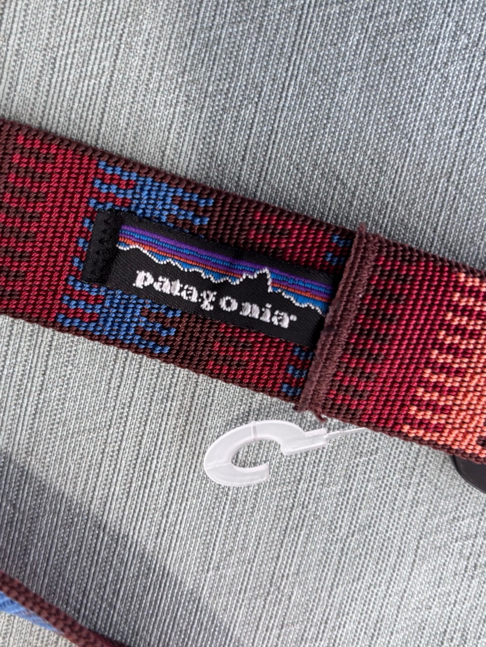 Patagonia Red and Blue Woven Webbing Belt 36 NWOT - Picture 3 of 8